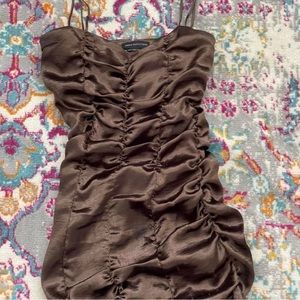 Urban outfitters scrunched brown dress size xs can fit S